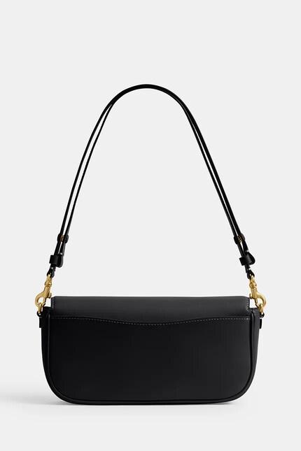 Кожаная сумочка Coach Brook Flap Chain Bag цвет чёрный CAN90