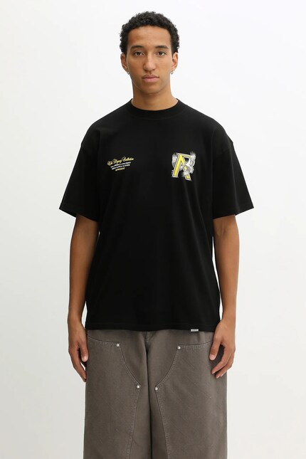 Represent cotton t-shirt Legacy Falcon black color patterned
