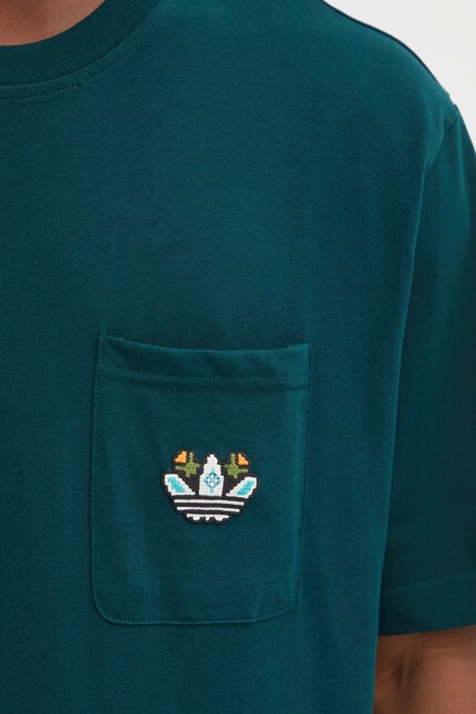 adidas Originals cotton t-shirt Mg Lo Ss T green color with an