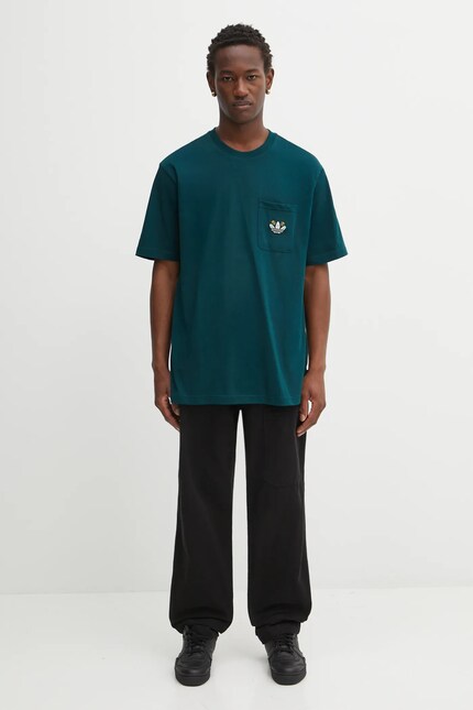 y2k ☆ 00s D&G ハラコ ロゴ ドライバーズニット 希少 adidas Originals cotton t-shirt Mg Lo Ss T green color with an