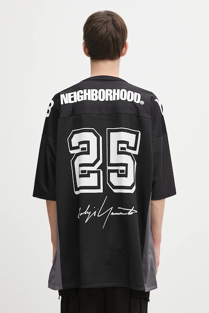 Y-3 t-shirt x Neighborhood Football Jersey black color with a Y-3 t-shirt x Neighborhood Football Jersey black color with a