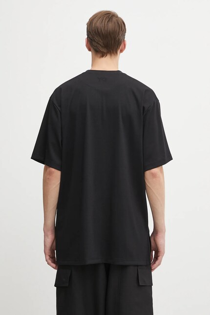 Y-3 wool blend t-shirt Premium Short Sleeve black color smooth