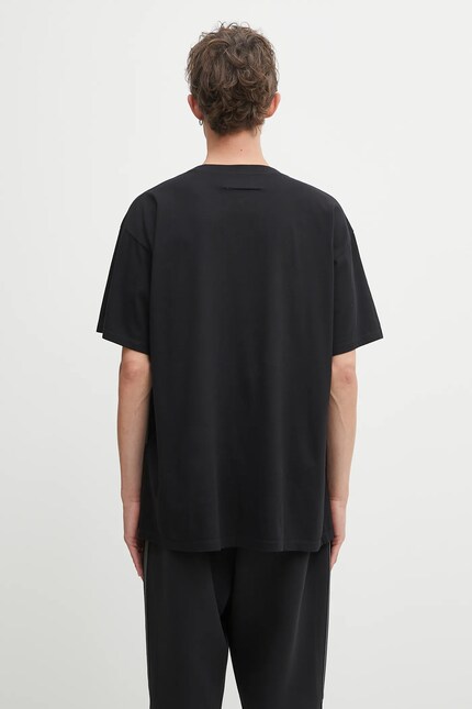 MM6 Maison Margiela cotton t-shirt black color with an application