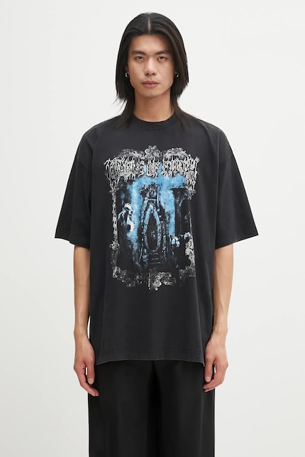 VETEMENTS cotton t-shirt Cof Butterfly Oversized black color