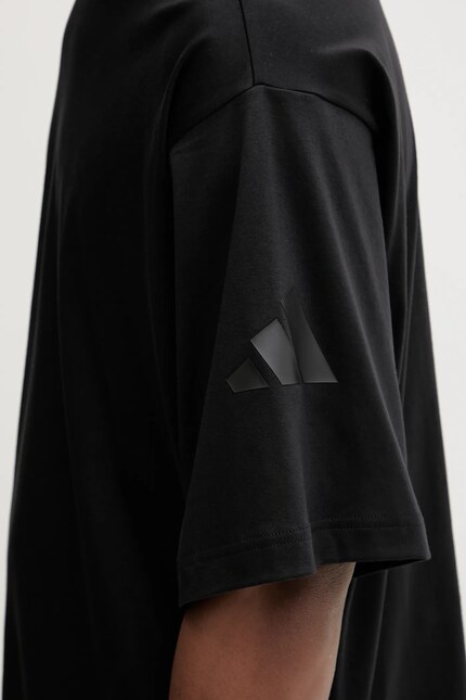 Хлопковая футболка adidas Soft Lux цвет чёрный с принтом KB8092