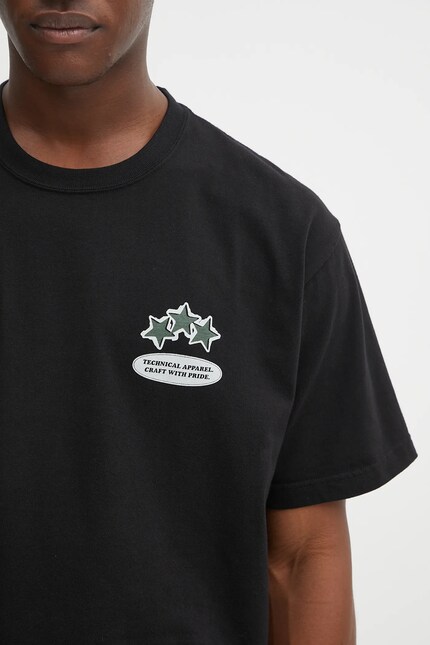 NEIGHBORHOOD cotton t-shirt nh . tee ss-12 black color with a
