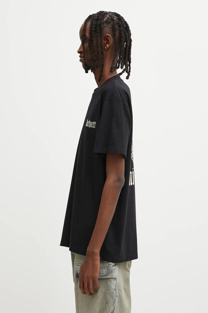 Carhartt WIP cotton t-shirt S/S Schooling T-Shirt black color with