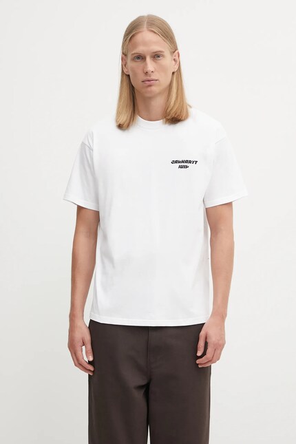 Carhartt WIP cotton t-shirt S/S Wiptopia T-Shirt white color