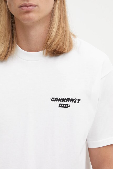 Carhartt WIP cotton t-shirt S/S Wiptopia T-Shirt white color
