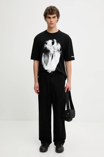 Undercover cotton t-shirt T.Shirt black color patterned UC2E4813.8
