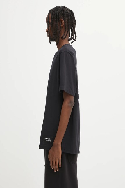 Maison Kitsuné cotton t-shirt Crossword Comfort black color with a