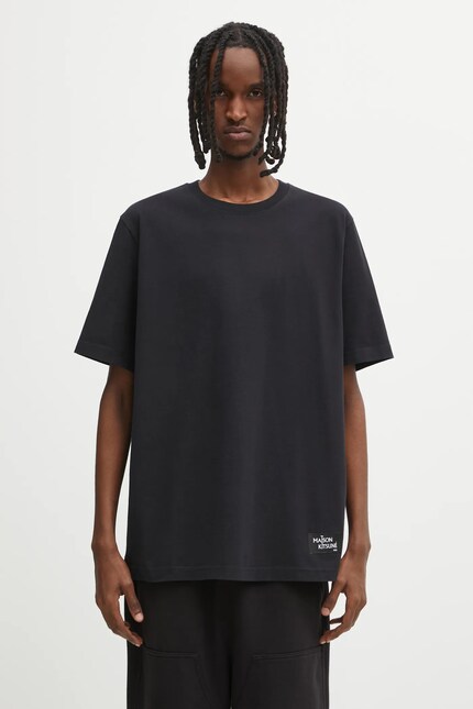 Maison Kitsuné cotton t-shirt Crossword Comfort black color with a
