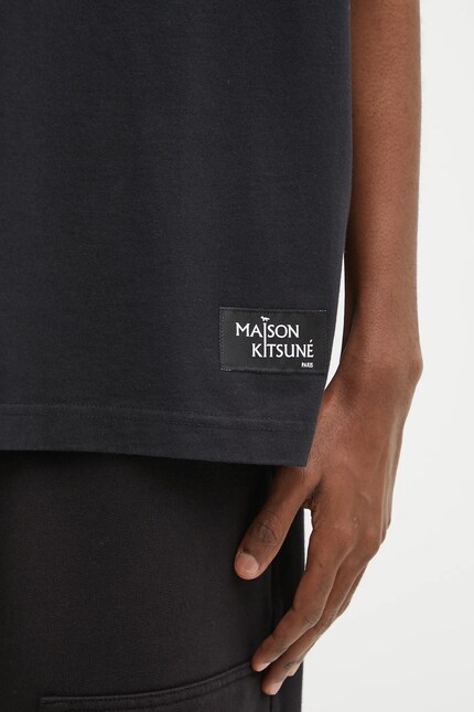 Maison Kitsuné cotton t-shirt Crossword Comfort black color with a