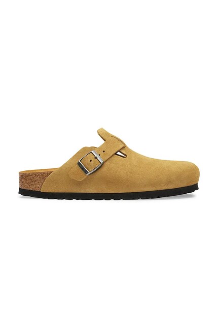 Birkenstock шльопанці жіночі замшеві Boston Soft Footbed Suede