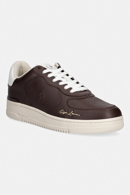Polo Ralph Lauren Mastr Ct Sig кросівки чоловічі шкіряні коричневі