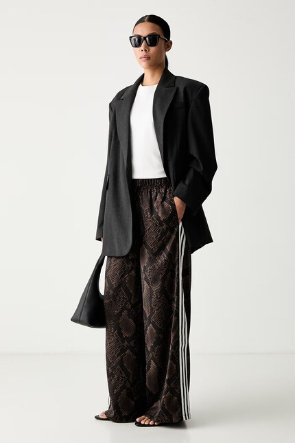 adidas Originals спортивні штани жіночі Satin Snake коричневі high