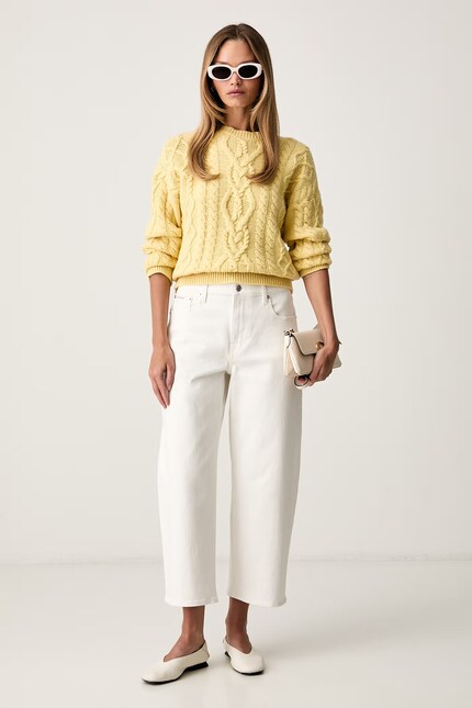 Weekend Max Mara свитер для женщин из шерсти WKDALBEN жёлтый