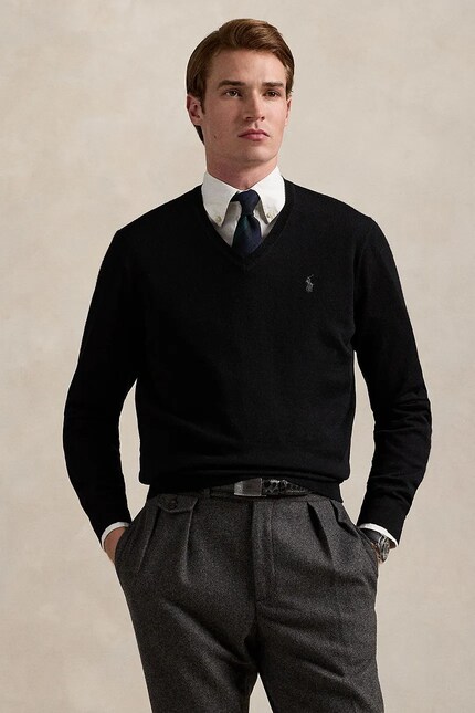 Polo Ralph Lauren sweater wool Men's black 710941105 at PRM US