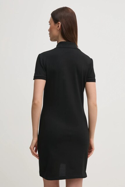 knee length dresses for ladies Ladies Lacoste Monogram Jacquard Dress Navy Blue/White main image 1