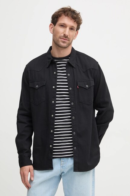 Levi's cămașă din denim 85744.0002-Blacks | ANSWEAR.ro