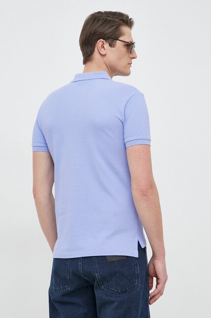 Polo Ralph Lauren поло для мужчин из хлопка фиолетовое 710536856