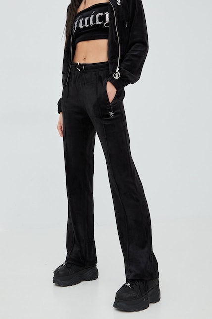 Спортивные штаны Juicy Couture женские цвет чёрный с аппликацией