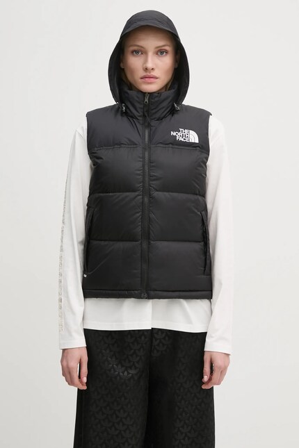 The North Face vest 1996 RETRO NUPTSE VEST women's black color at
