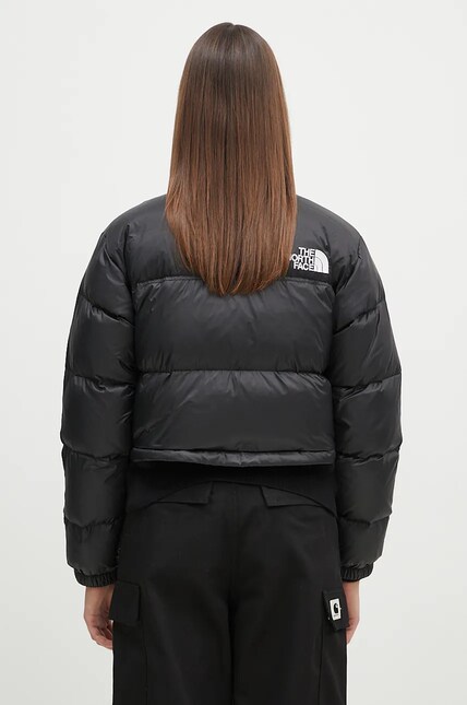The North Face down jacket NUPTSE SHORT JACKET women's black color