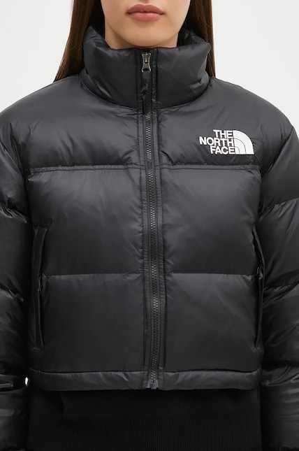 The North Face down jacket NUPTSE SHORT JACKET women's black color The North Face down jacket NUPTSE SHORT JACKET women's black color