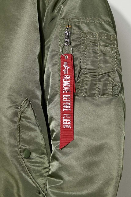 Alpha Industries reversible bomber jacket MA-1 men's green color