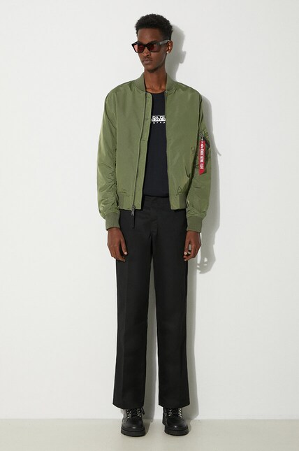 Alpha Industries bomber jacket MA-1 TT men's green color 191103.01