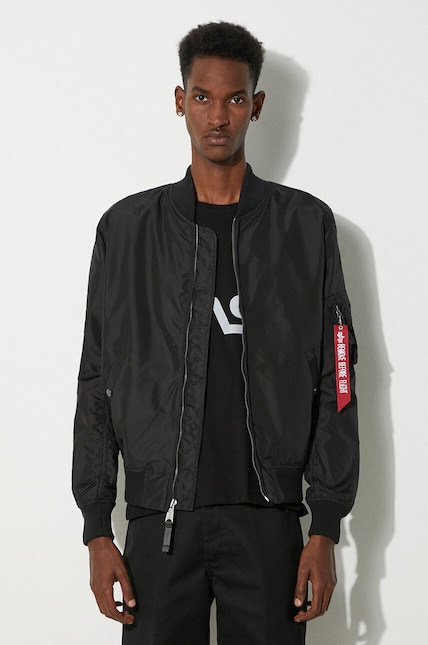 Alpha Industries bomber jacket MA-1 TT men's black color 191103.03
