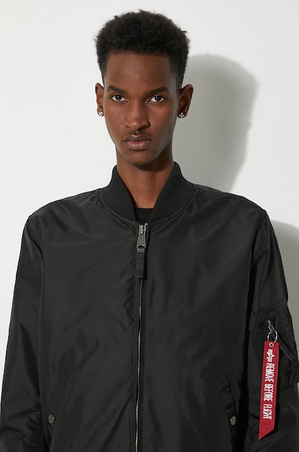 Alpha Industries bomber jacket MA-1 TT men's black color 191103.03
