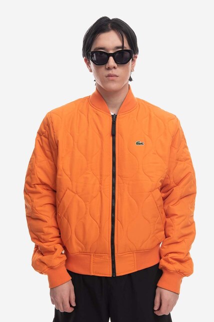 Lacoste reversible bomber jacket men's black color at PRM US