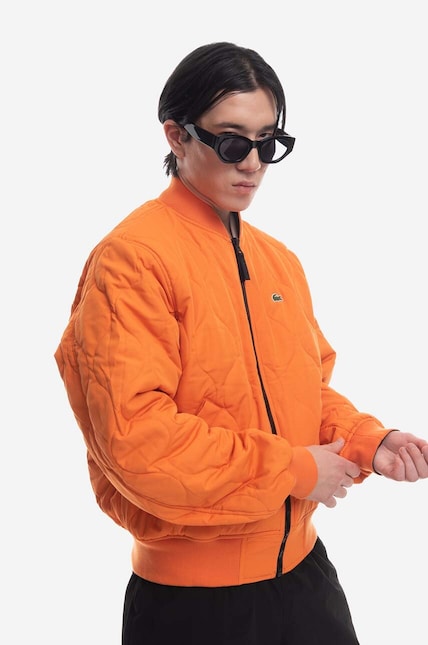 Lacoste reversible bomber jacket men's black color at PRM US