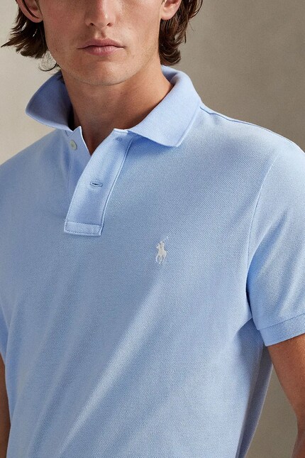 Polo Ralph Lauren cotton polo shirt turquoise color smooth at PRM US
