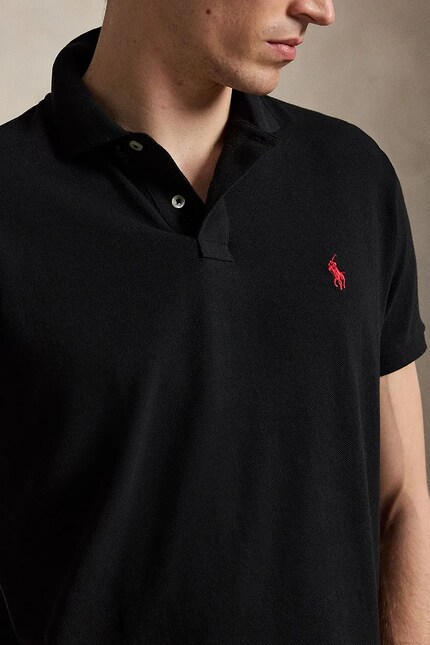 Polo Ralph Lauren cotton polo shirt black color smooth at PRM US