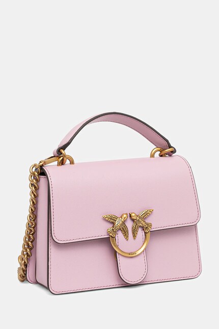 Pinky出品 Pinko geantă crossbody pentru femei din piele roz 100071 A0F1
