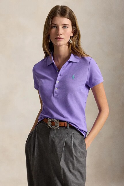 purple ralph lauren dress shirt RALPH LAUREN Purple White Stripped Button Down Collar Detail 100% Cotton  Shirt T