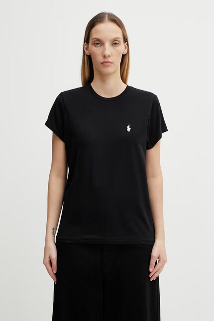 Polo Ralph Lauren cotton t-shirt women's black color 211898698 at Polo Ralph Lauren cotton t-shirt women's black color 211898698 at
