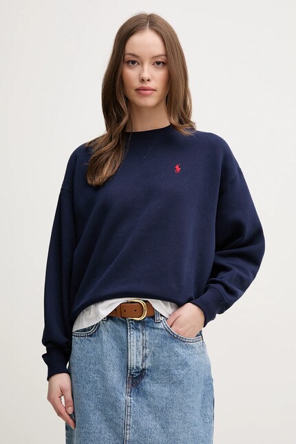 Кофта Polo Ralph Lauren женская цвет синий с аппликацией 211936820