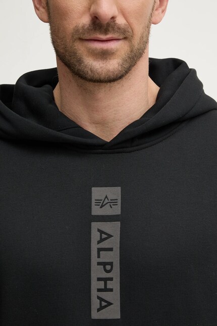 Alpha Industries sweatshirt PP Hoody men's black color 146338 at