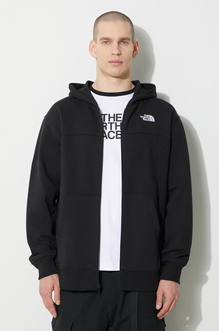 The North Face sweatshirt M Essential Fz Hoodie men's black color