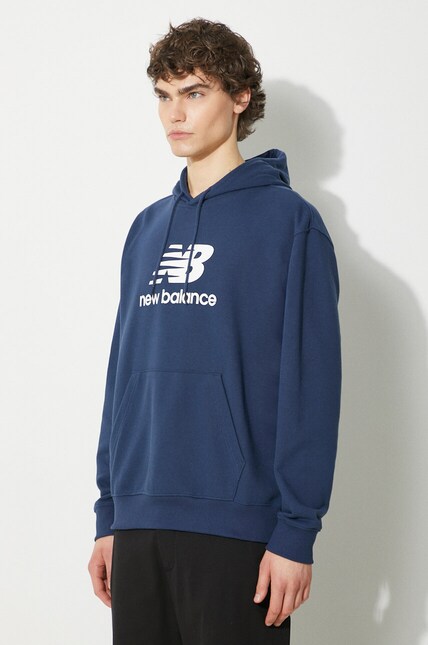 New Balance sweatshirt Sport Essentials men's navy blue color
