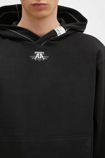 Ader Error sweatshirt Hoodie men's black color hooded smooth
