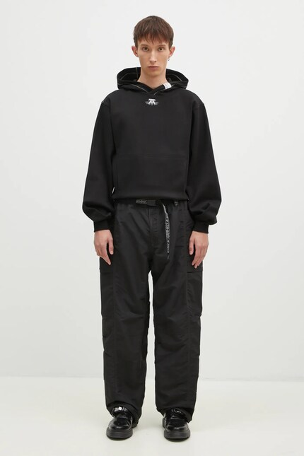 Ader Error sweatshirt Hoodie men's black color hooded smooth