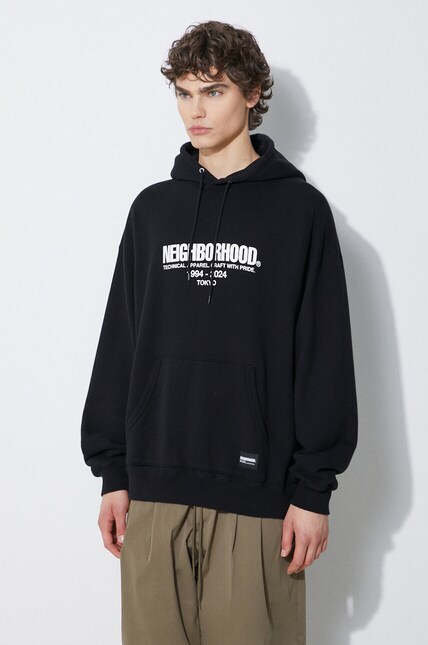 NEIGHBORHOOD cotton sweatshirt Classic men's black color hooded