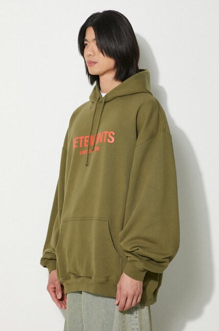 VETEMENTS sweatshirt Limited Edition Logo Hoodie green color