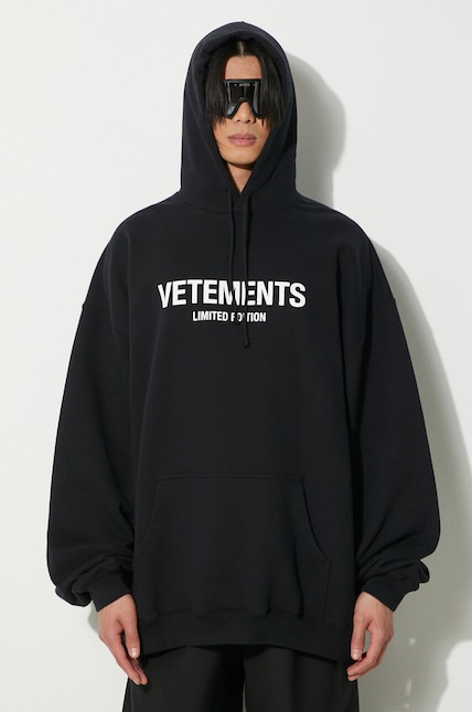 VETEMENTS sweatshirt Limited Edition Logo Hoodie black color