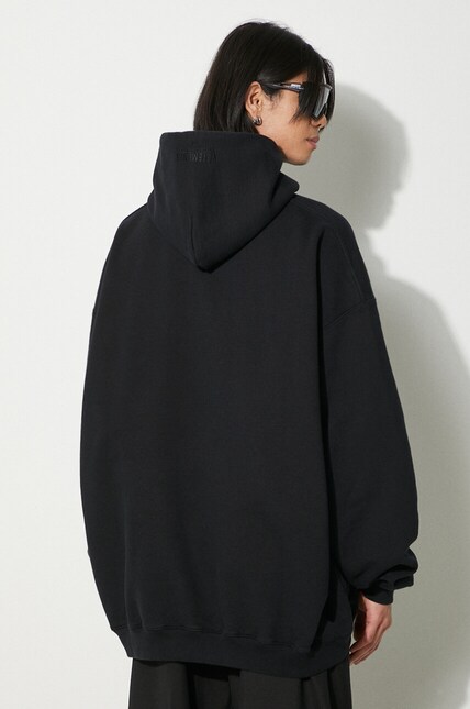 ✨ユニセックス✨VETEMENTS 2018SS テープフーディ　黒 VETEMENTS sweatshirt Limited Edition Logo Hoodie black color